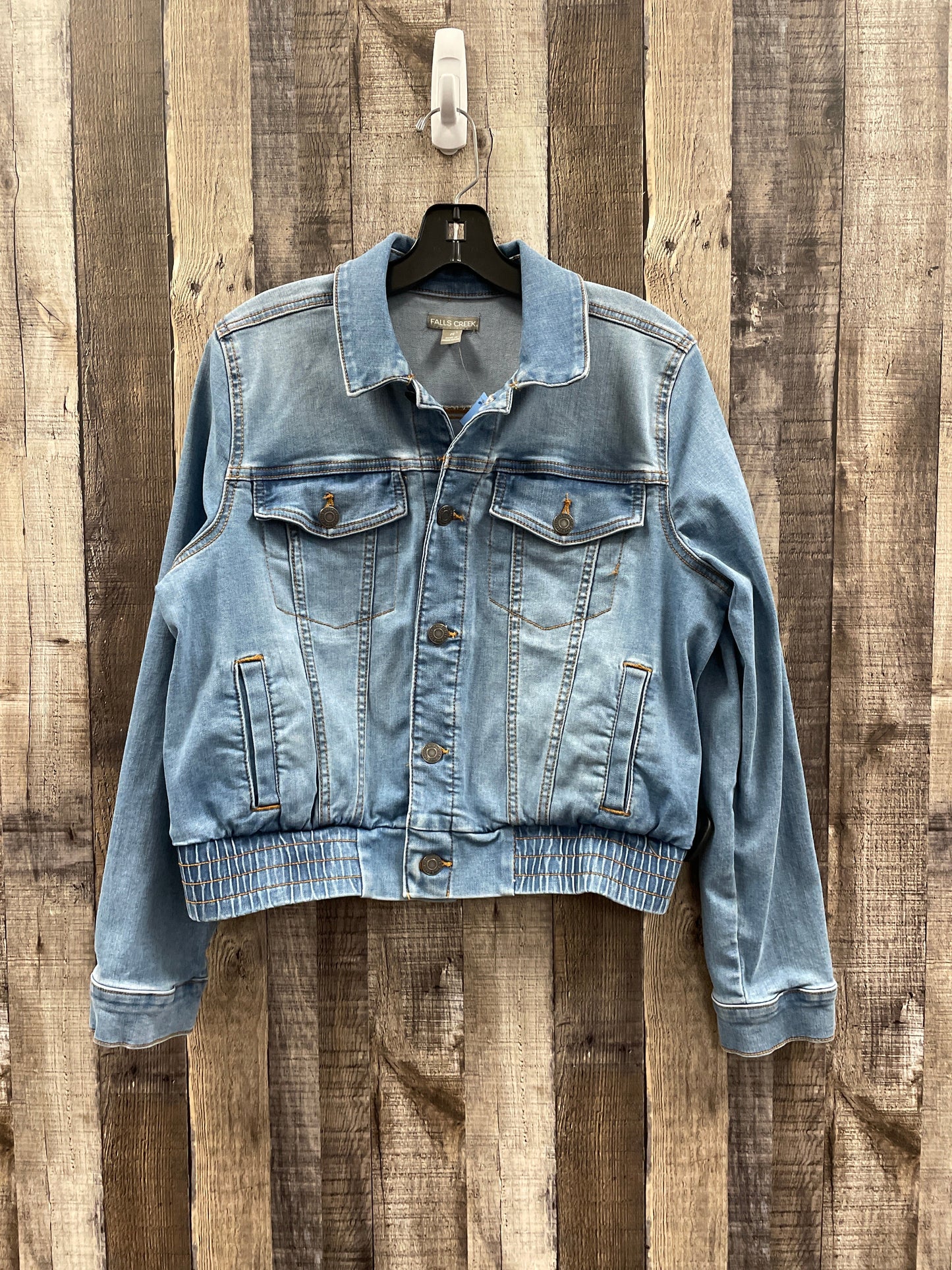 Jacket Denim By Falls Creek In Blue Denim, Size: M