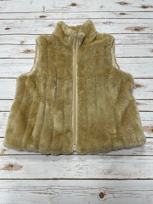 Vest Faux Fur & Sherpa By Liz Claiborne In Tan, Size: L