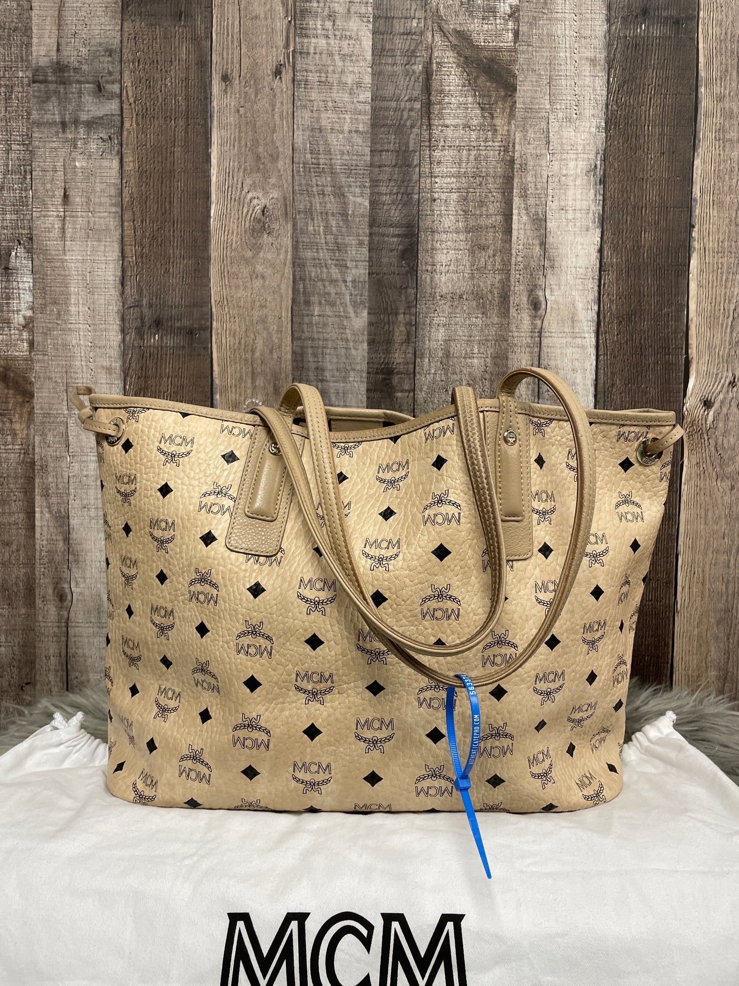 Tote Luxury Designer By Mcm, Size: Large