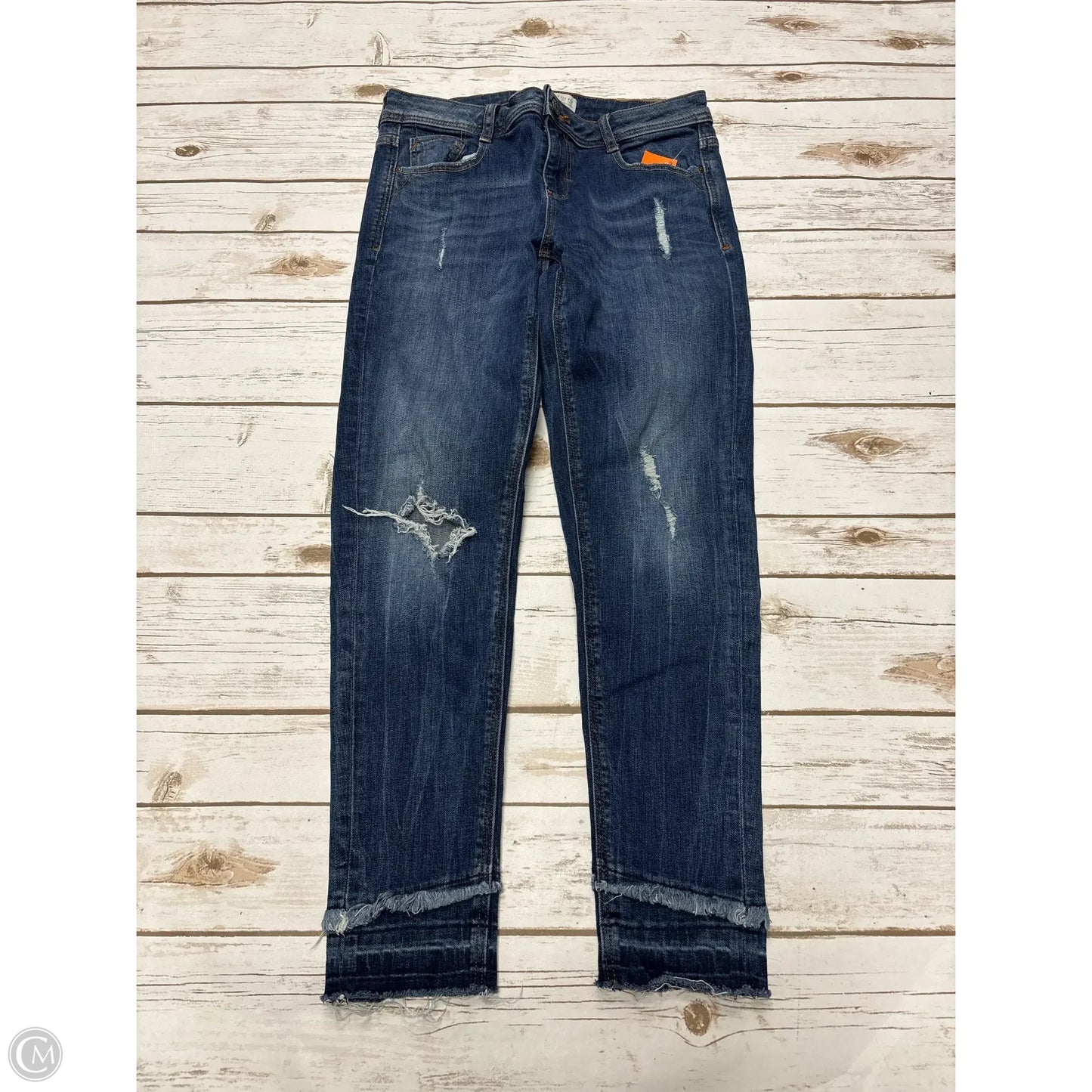 Jeans Skinny By Zara Basic In Blue Denim, Size: 4