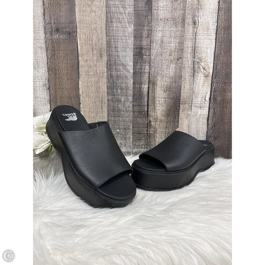 Sandals Heels Wedge By Sorel In Black, Size: 8.5