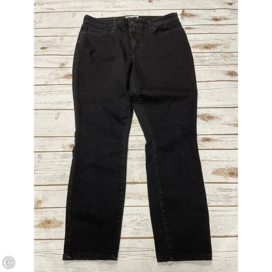 Jeans Skinny By Levis In Black Denim, Size: 16