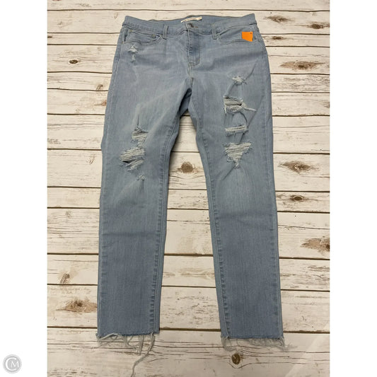 Jeans Skinny By Levis In Blue Denim, Size: 16