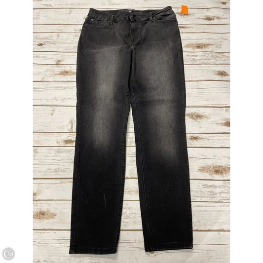 Jeans Skinny By Simply Vera In Black Denim, Size: 14l