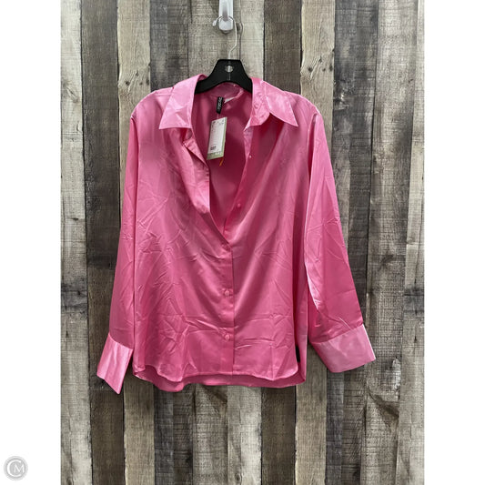 Top Long Sleeve By Divided In Pink, Size: S