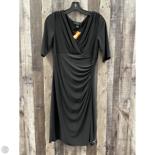 Dress Casual Midi By Lauren By Ralph Lauren In Black, Size: S