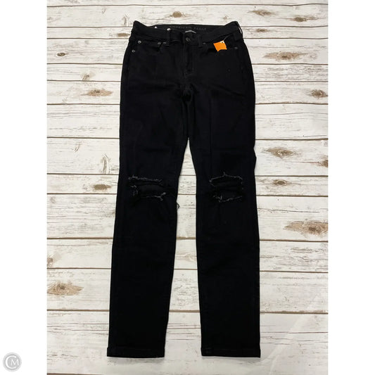 Jeans Skinny By American Eagle In Black Denim, Size: 8