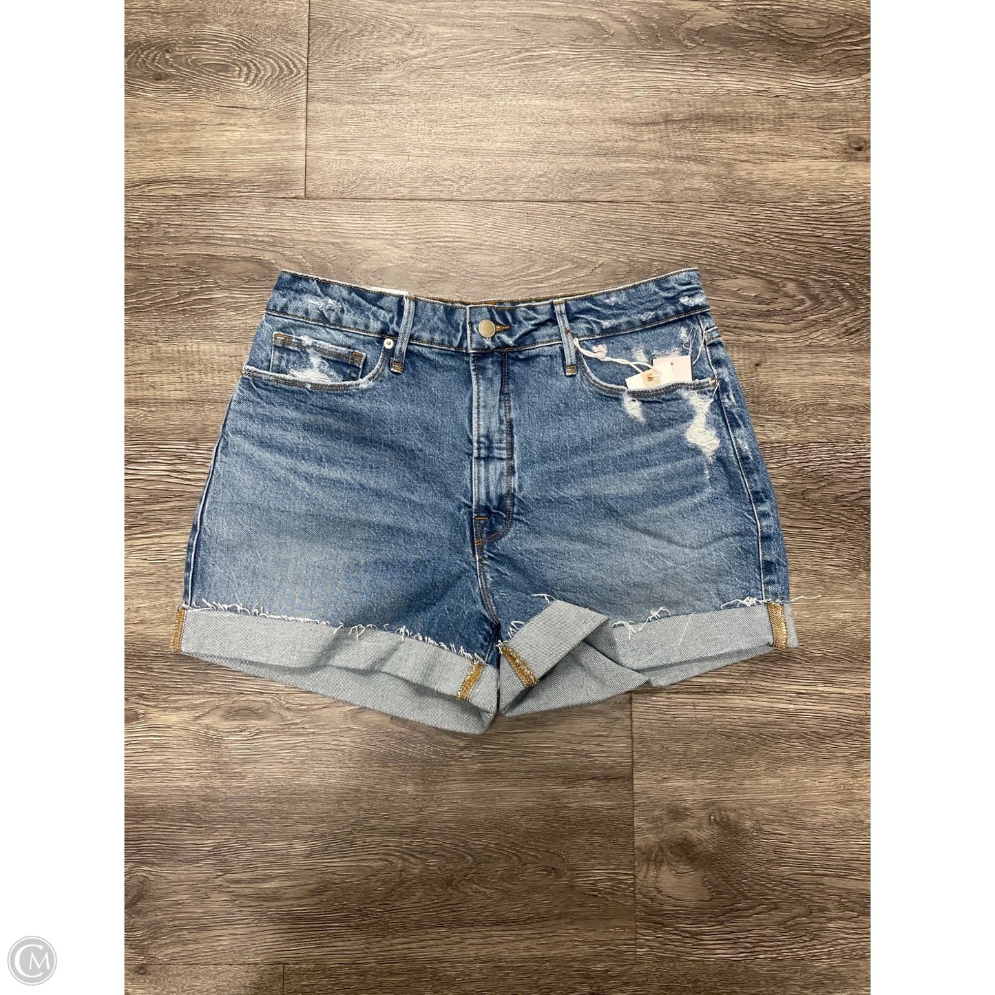 Shorts By Good American In Blue Denim, Size: 10