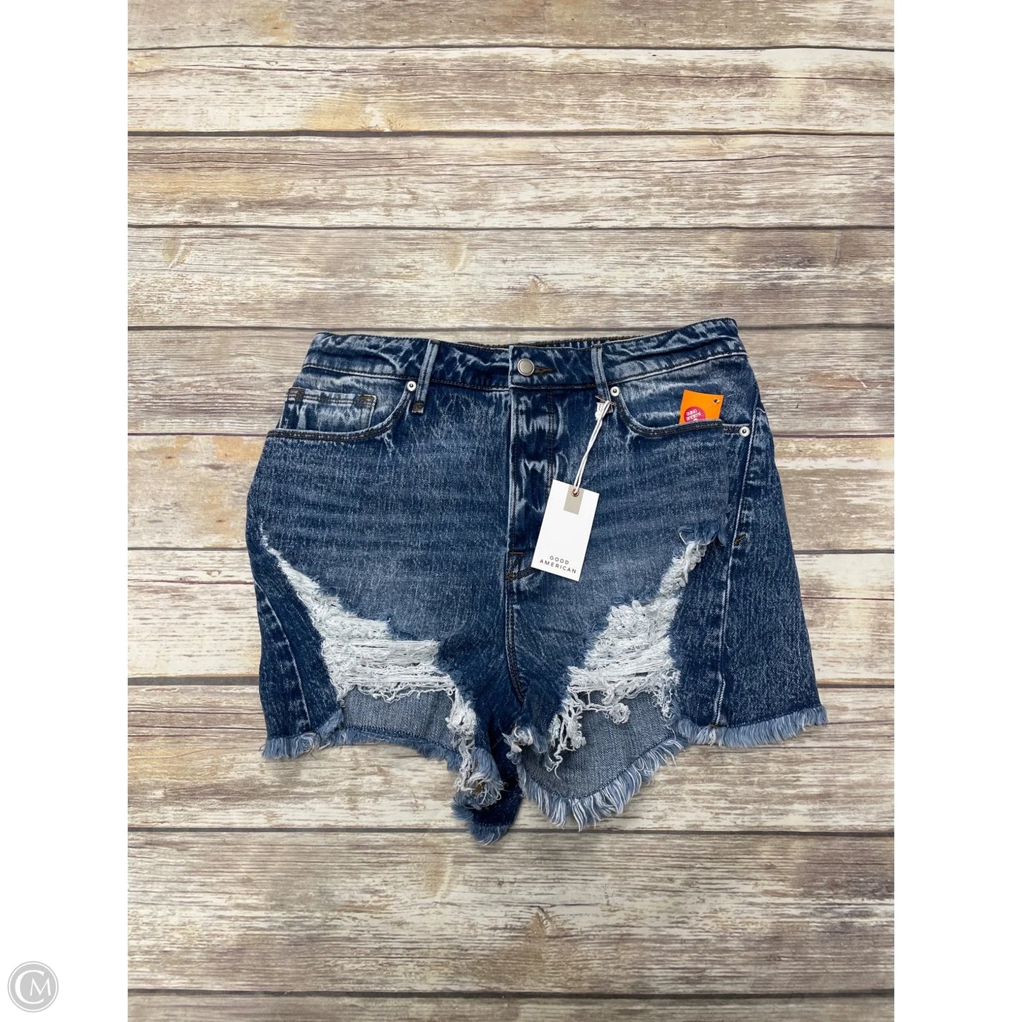 Shorts By Good American In Blue Denim, Size: 10