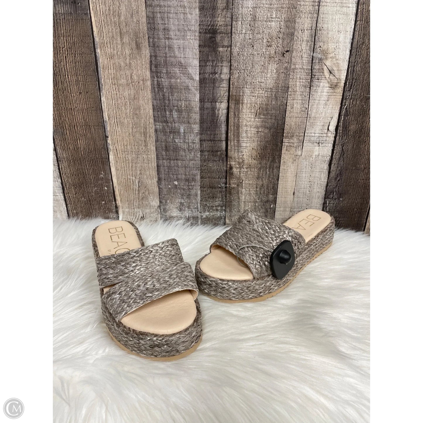 Sandals Heels Wedge By Matisse In Taupe, Size: 8