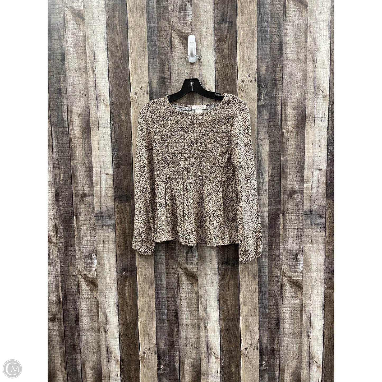 Top Long Sleeve By Urban Romantics In Animal Print, Size: S