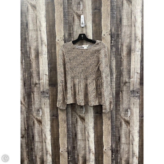Top Long Sleeve By Urban Romantics In Animal Print, Size: S