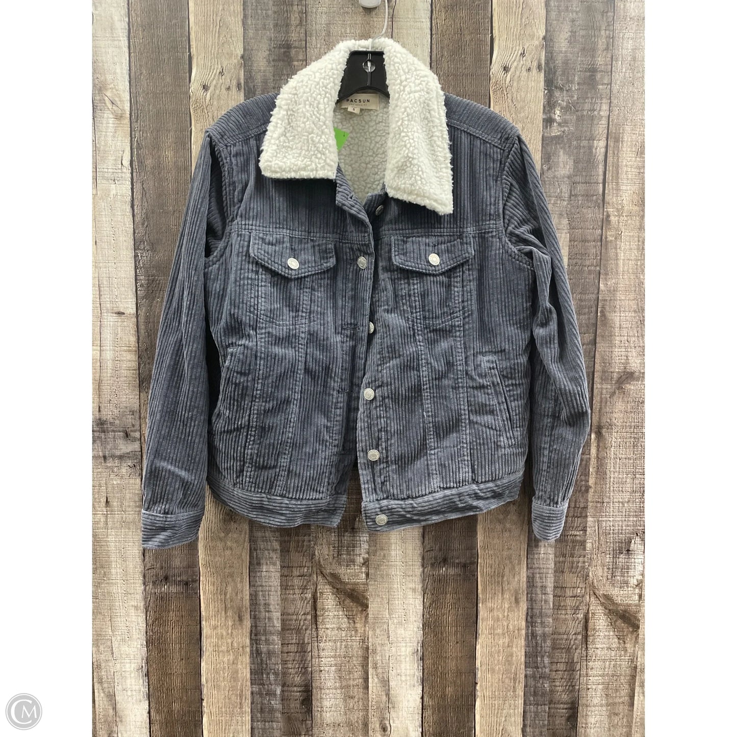 Jacket Windbreaker By Pacsun In Grey, Size: S