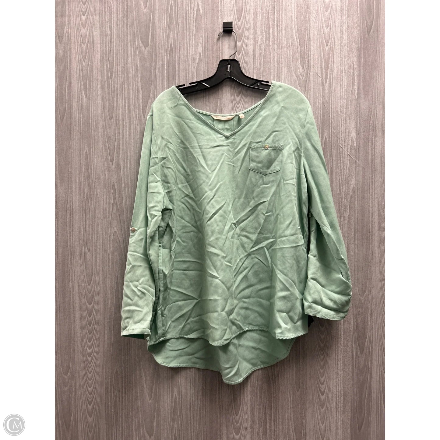 Top Long Sleeve By Soft Surroundings In Green, Size: L