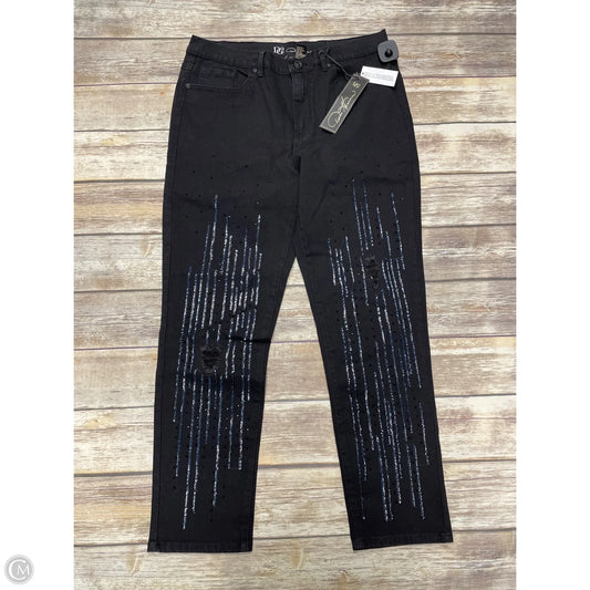 Jeans Straight By Diane Gilman In Black Denim, Size: 16
