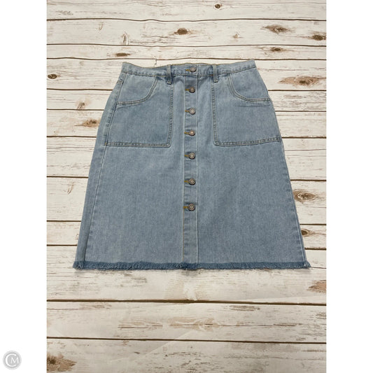 Skirt Maxi By Cme In Blue Denim, Size: 6