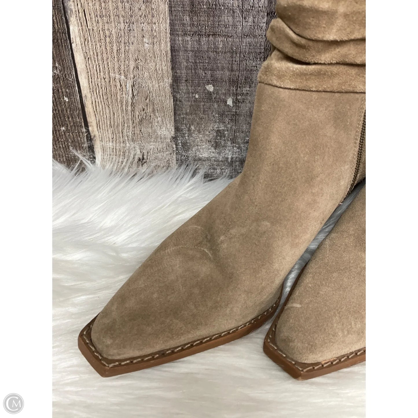 Boots Mid-calf Heels By Vince Camuto In Brown, Size: 7