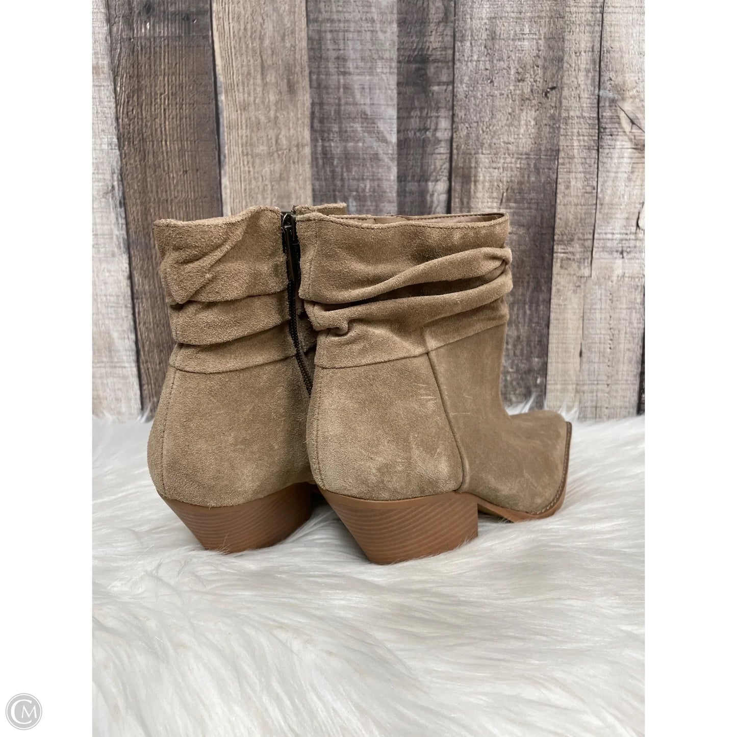 Boots Mid-calf Heels By Vince Camuto In Brown, Size: 7