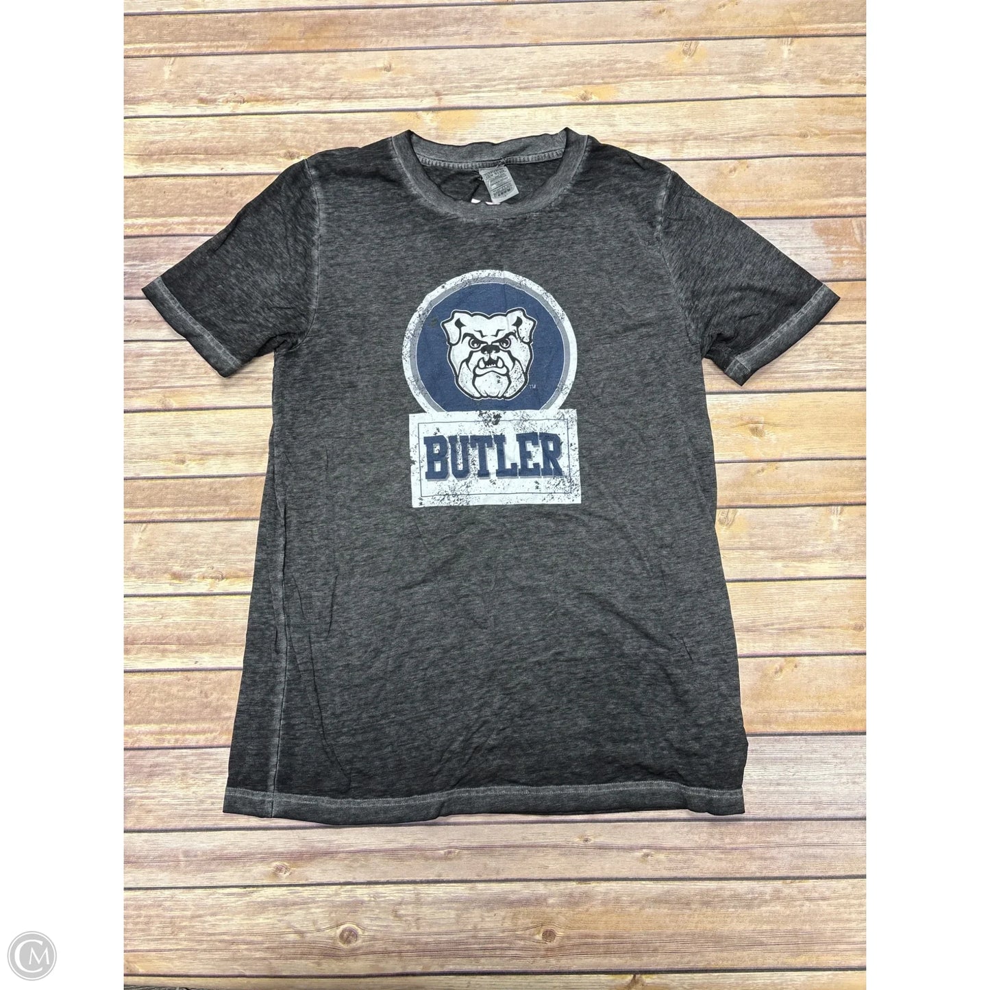 Top Short Sleeve By Cme In Grey, Size: L