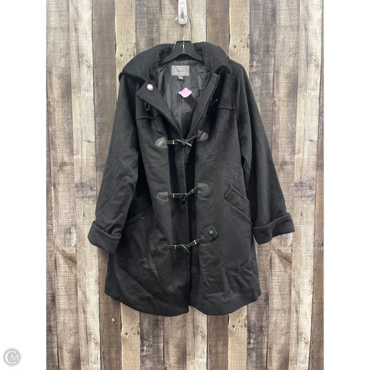 Coat Wool By Jessica London In Black, Size: L