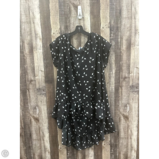 Tunic Short Sleeve By Boutique + In Black & White, Size: 1x