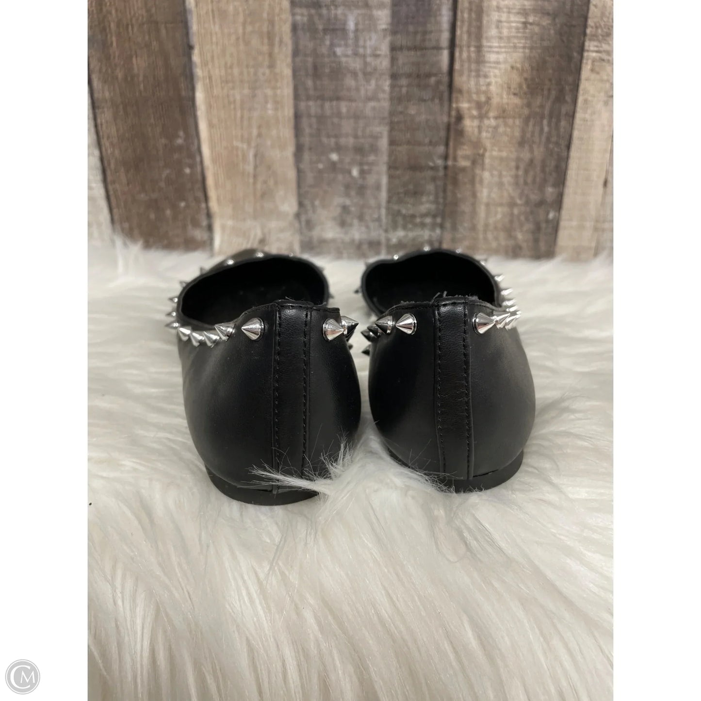 Shoes Flats By Steve Madden In Black & Silver, Size: 7