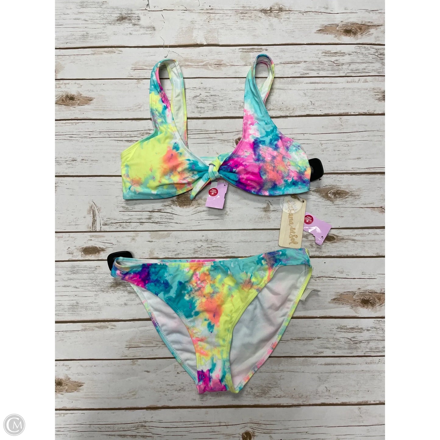 Swimsuit 2pc By Cme In Tie Dye Print, Size: L