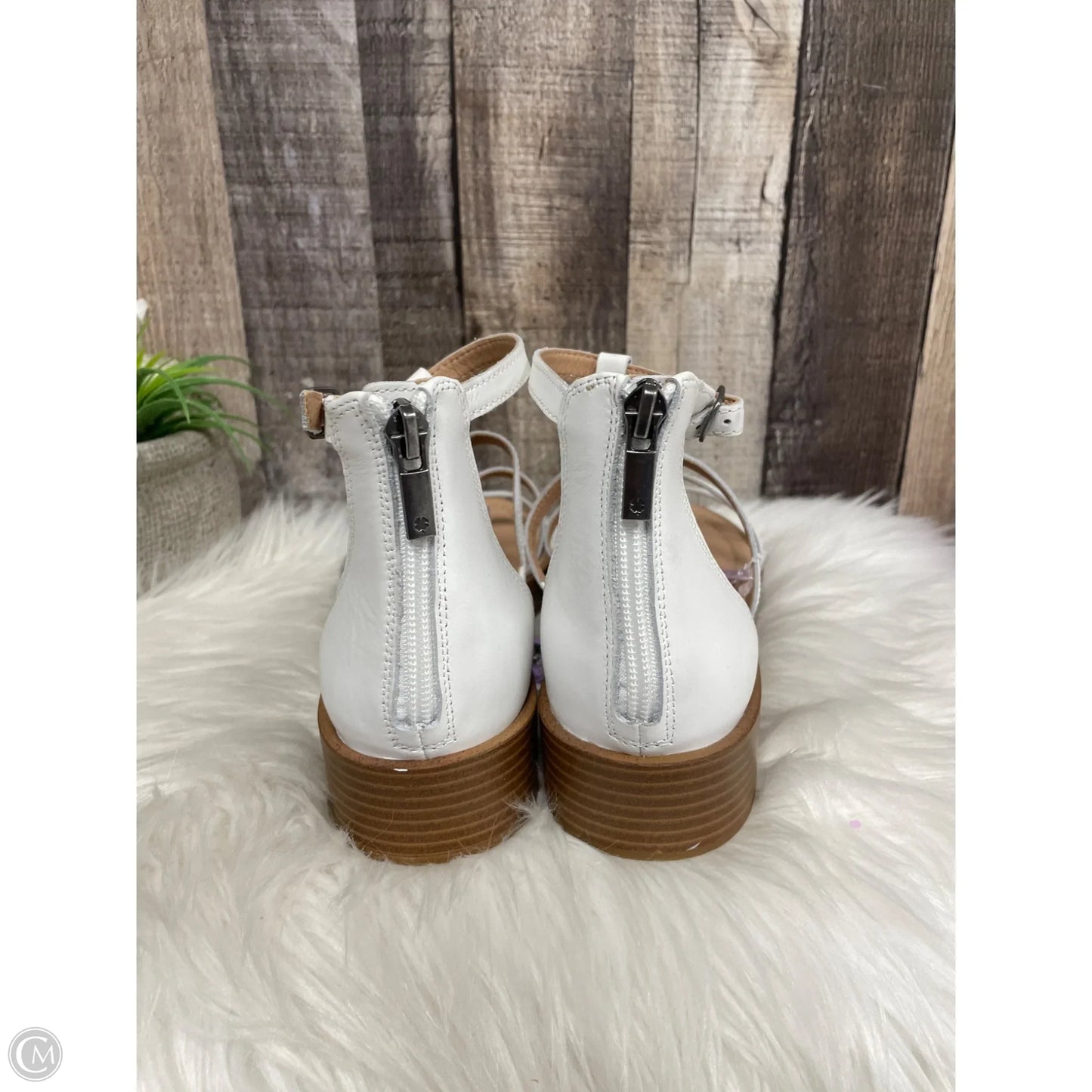 Sandals Heels Block By Lucky Brand In White, Size: 8