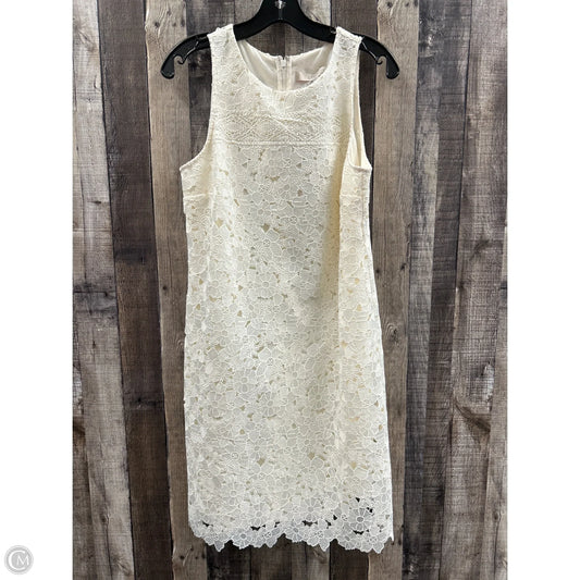 Dress Casual Midi By Loft In Ivory, Size: M