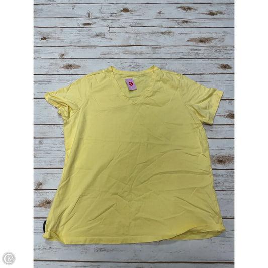 Top Short Sleeve Basic By Lands End In Yellow, Size: L