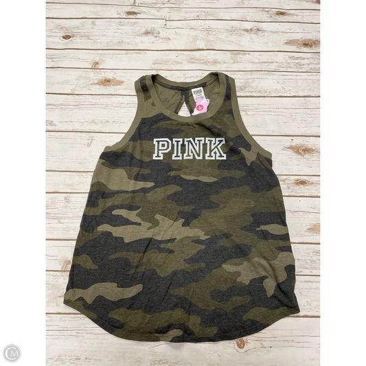 Top Sleeveless By Pink In Camouflage Print, Size: L