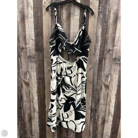 Dress Casual Midi By Express In Black & White, Size: Xl