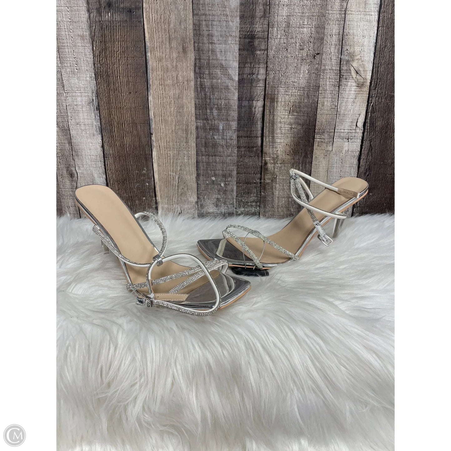 Shoes Heels Stiletto By Cmf In Silver, Size: 12