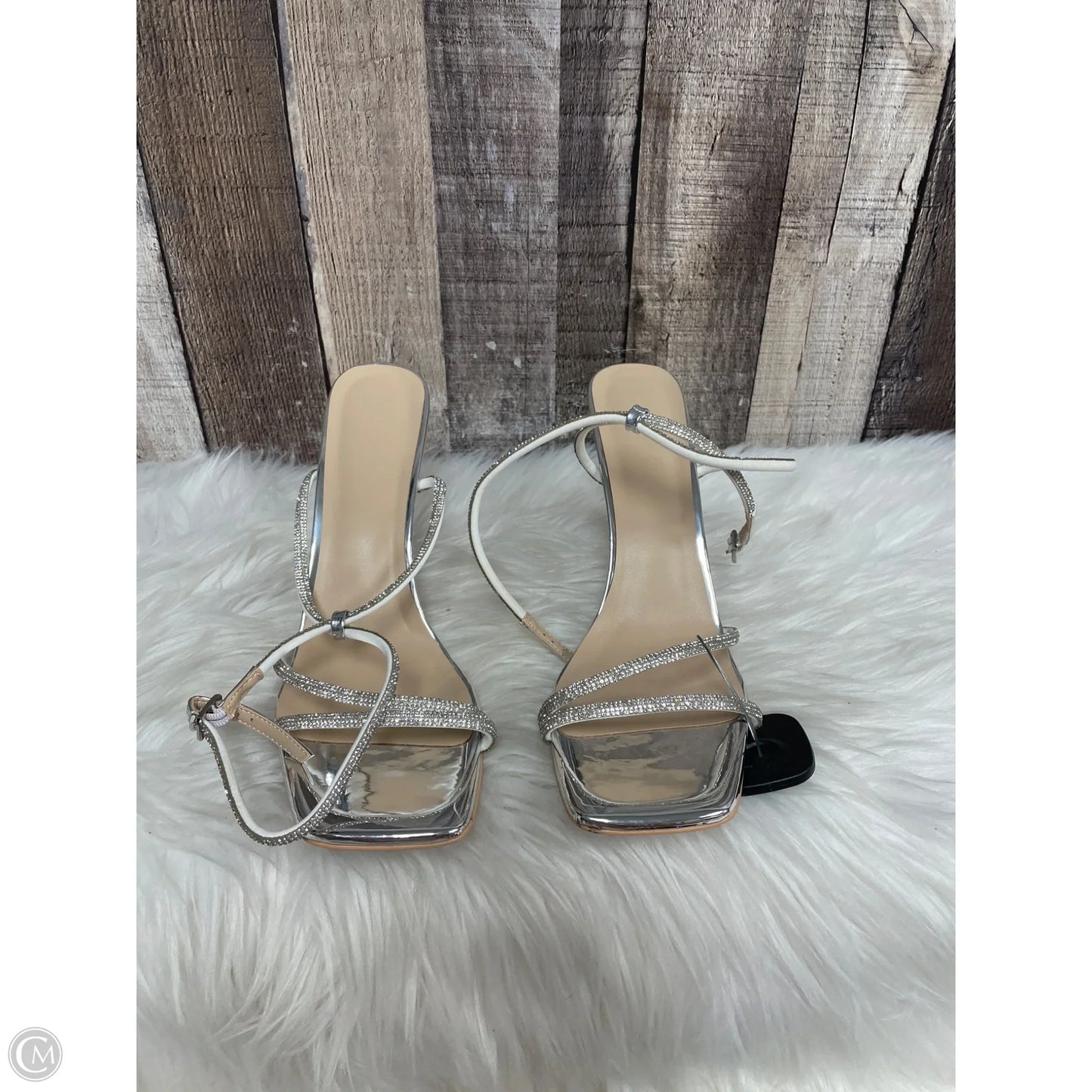 Shoes Heels Stiletto By Cmf In Silver, Size: 12