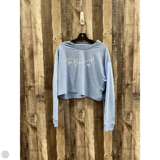 Athletic Top Long Sleeve Crewneck By Mono B In Blue, Size: L