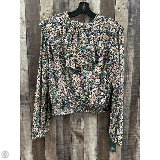 Top Long Sleeve By Wild Fable In Floral Print, Size: Xxl