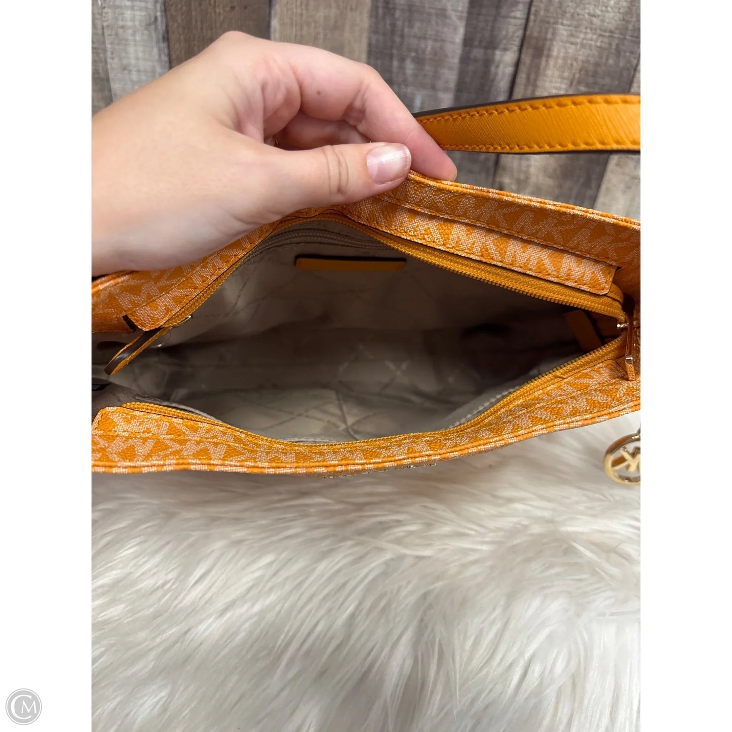 Crossbody Designer By Michael Kors, Size: Medium