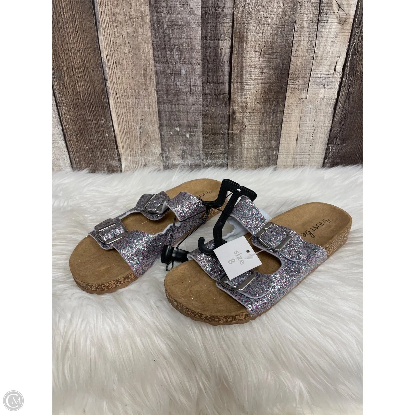 Sandals Flats By Just Be In Multi-colored, Size: 8