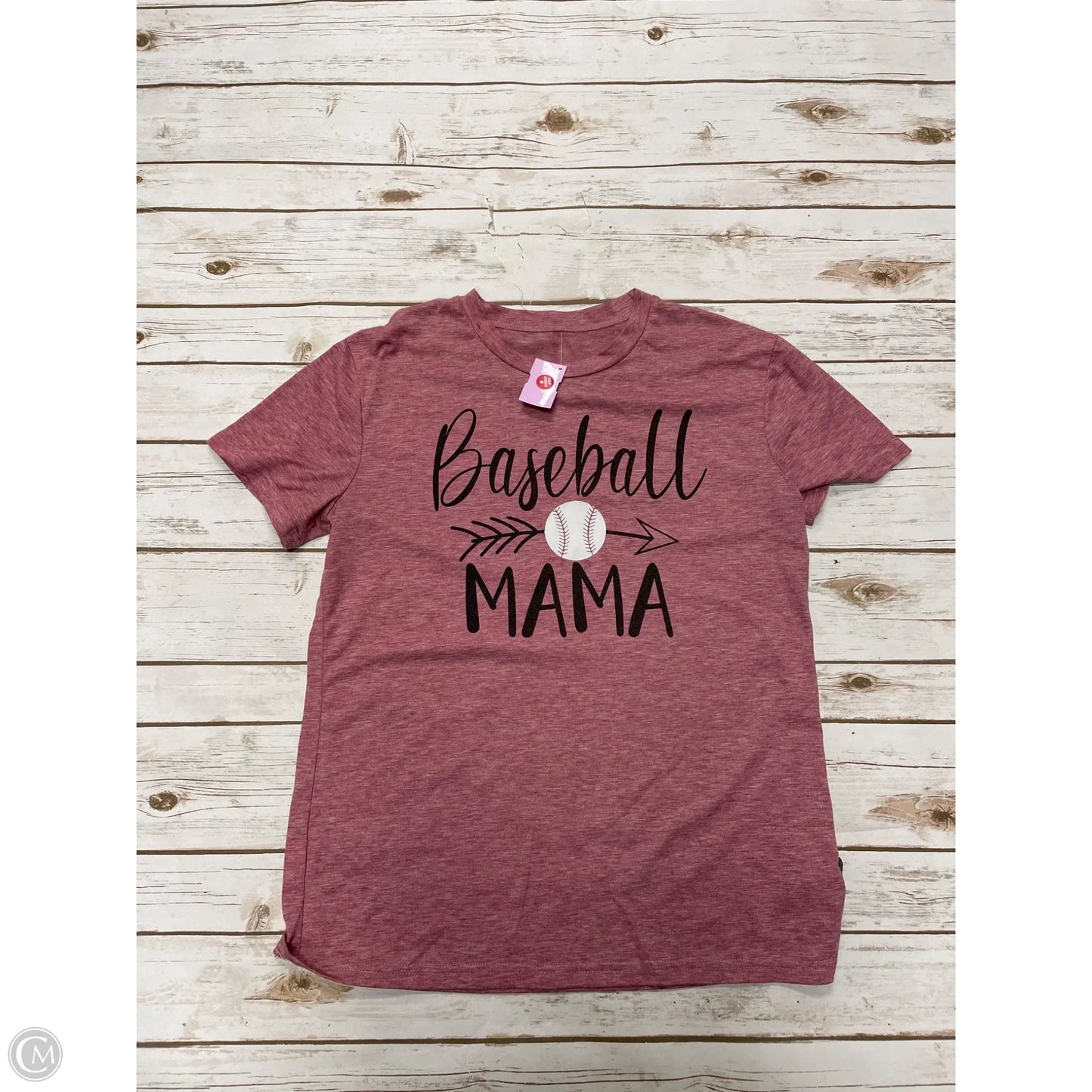 Top Short Sleeve By Cmf In Mauve, Size: M