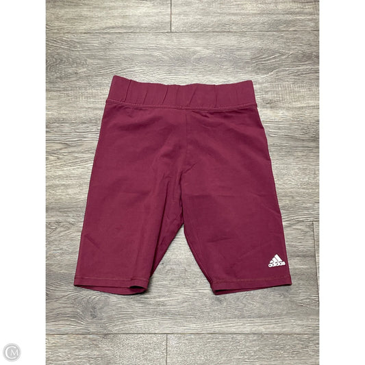 Athletic Shorts By Adidas In Maroon, Size: M