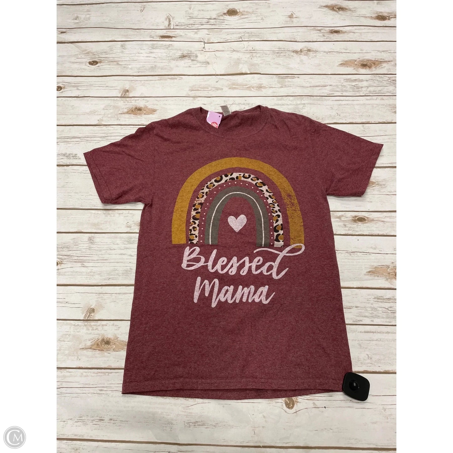 Top Short Sleeve By Jerzees In Mauve, Size: S