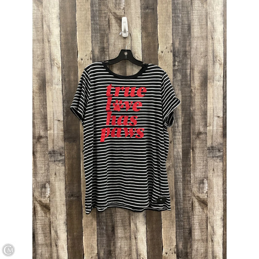 Top Short Sleeve By Torrid In Striped Pattern, Size: 3x