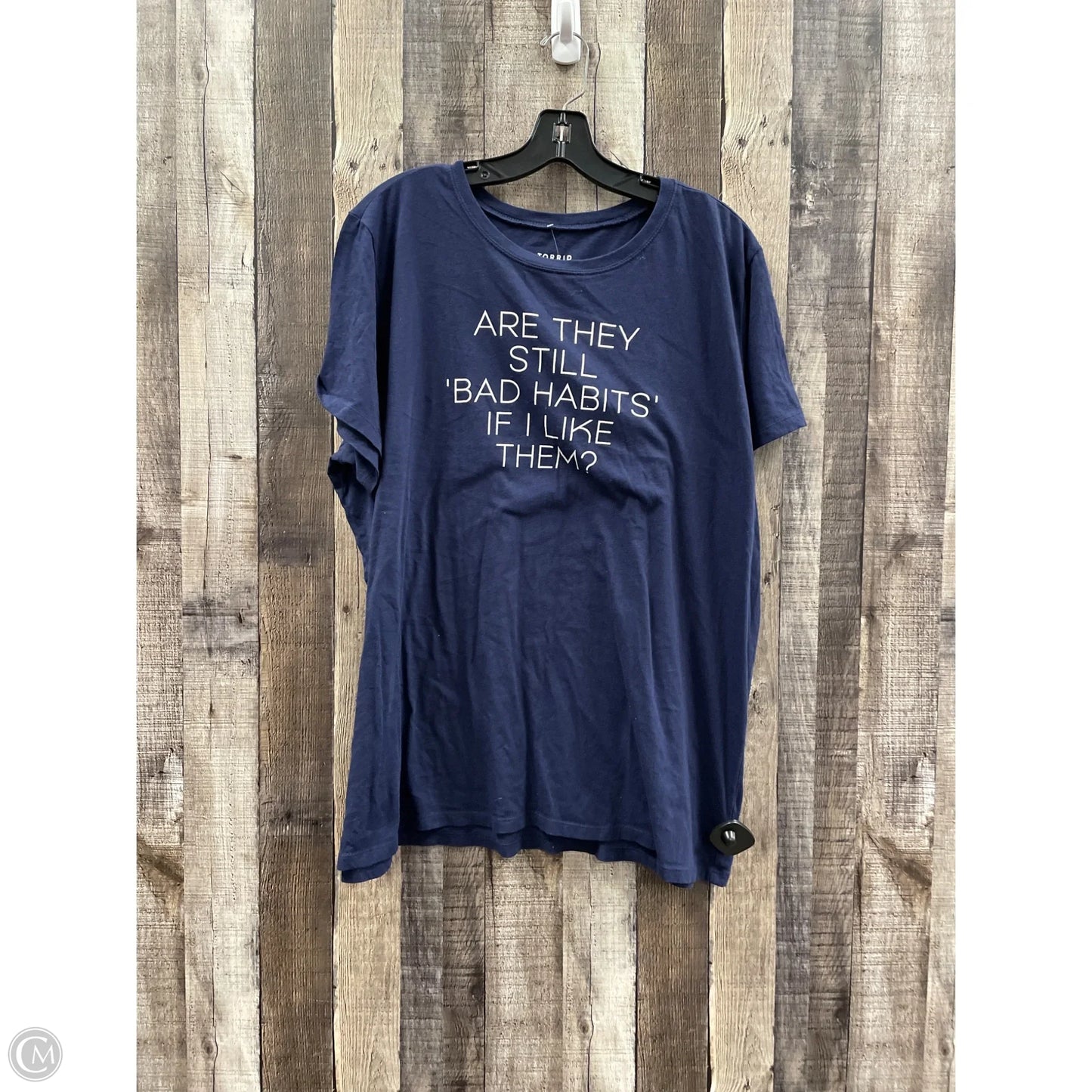 Top Short Sleeve By Torrid In Navy, Size: 2