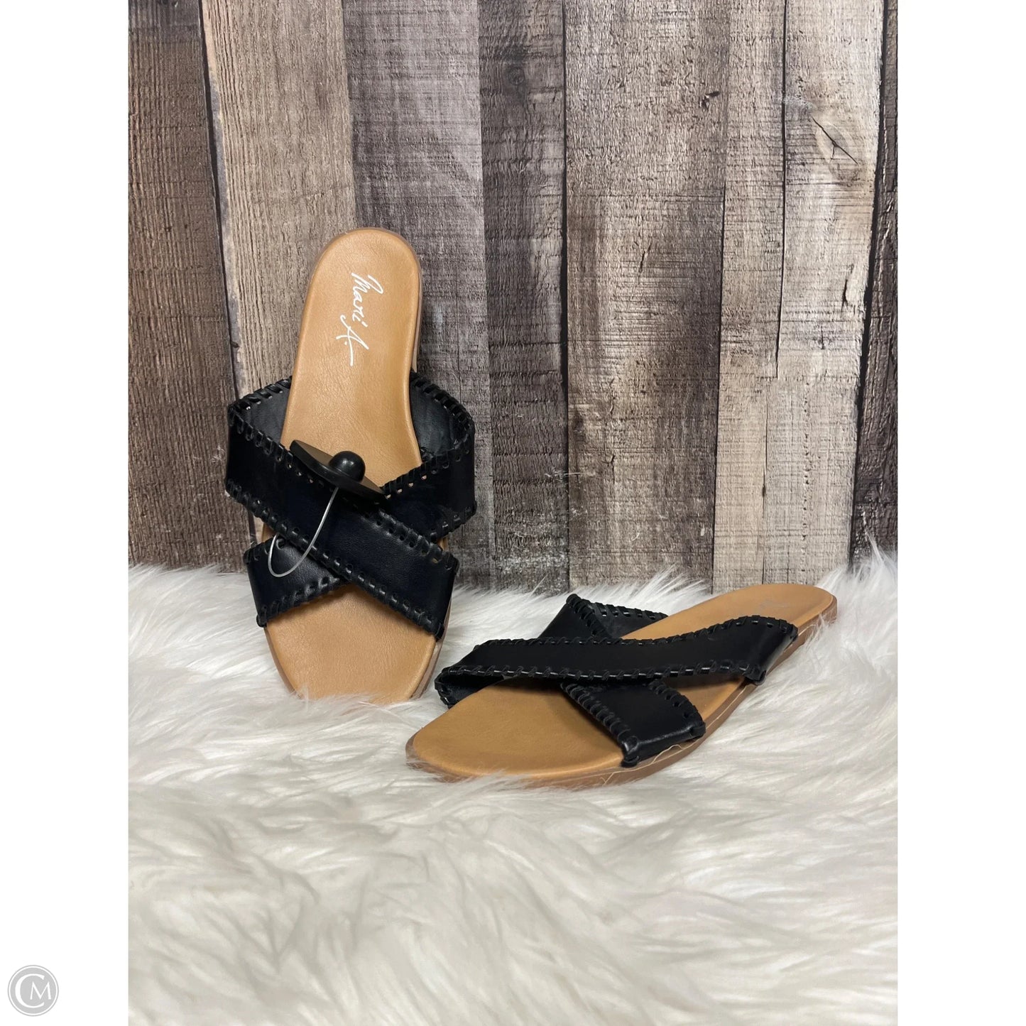 Sandals Flats By Cme In Black, Size: 9