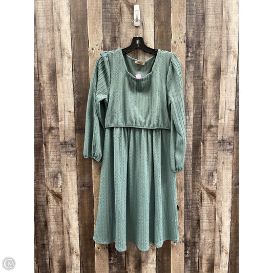 Dress Casual Midi By Cme In Green, Size: M