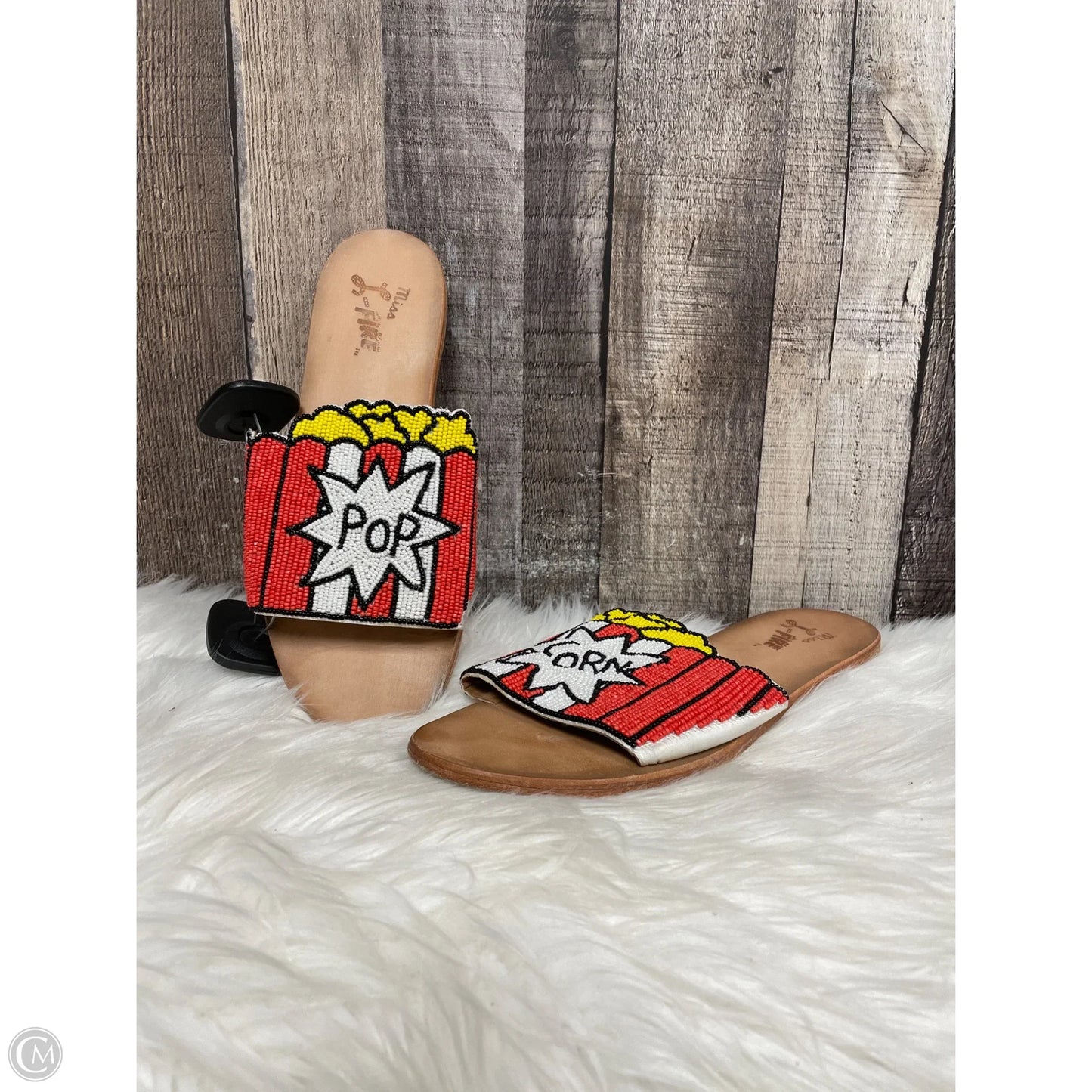 Sandals Flats By Cmc In Multi-colored, Size: 10