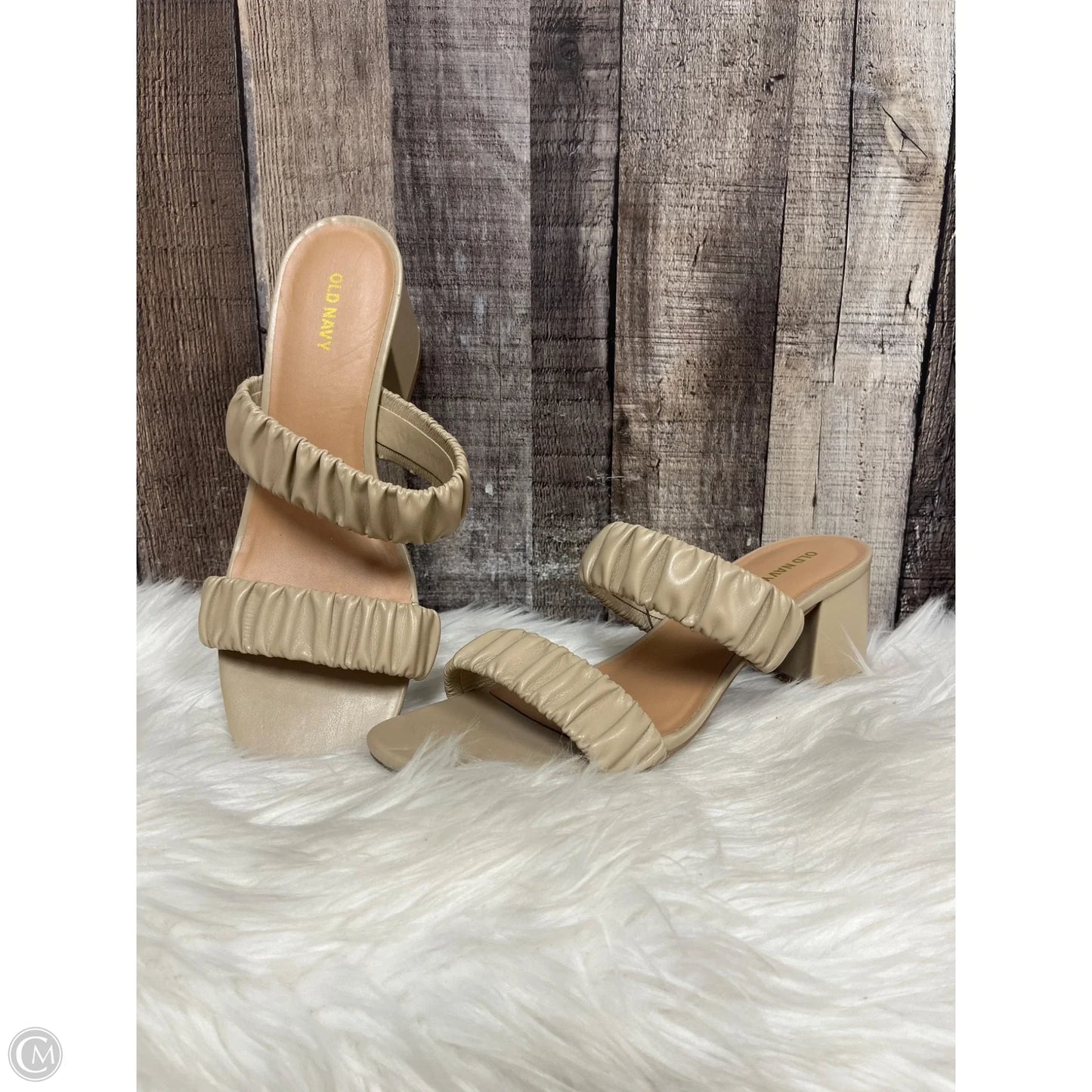 Sandals Heels Block By Old Navy In Tan, Size: 9