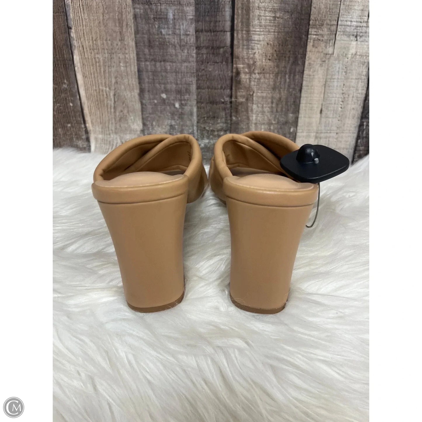 Sandals Heels Block By A New Day In Tan, Size: 9