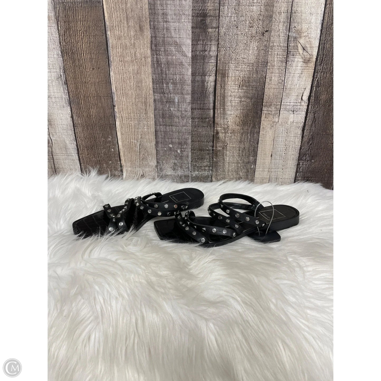 Sandals Flats By Dolce Vita In Black & Silver, Size: 6