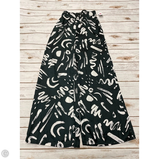 Pants Wide Leg By Elan In Black & White, Size: S